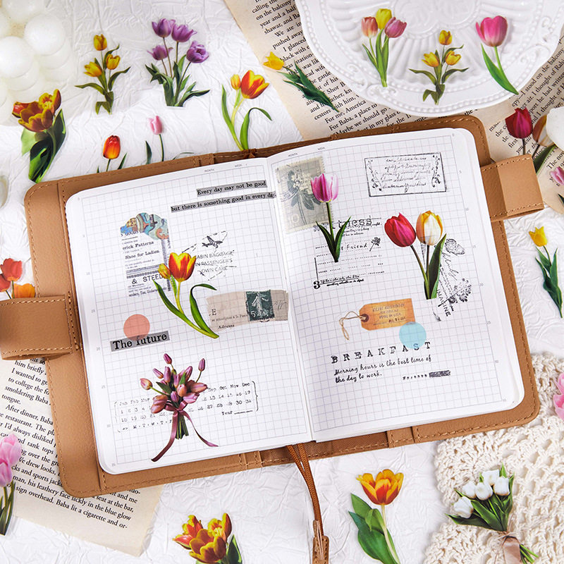 拾光自然絮语PET贴纸复古花卉花朵蘑菇仿干花树叶文艺DIY素材装饰,淘宝优惠券,粉丝福利购,淘宝优惠卷