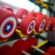 Dumbbells Captain America gym exclusive 50kg pair of 25 30kg professional pure steel PU Captain America dumbbells