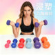 Plastic dipped dumbbells for women fitness solid cast iron dumbbells