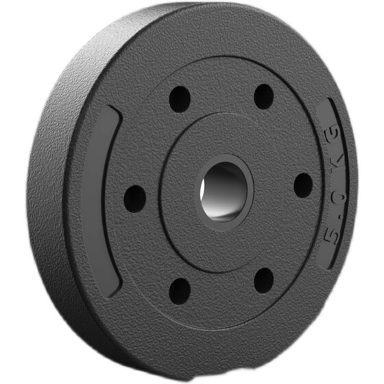 Rubber-coated barbell plates, household environmentally friendly dumbbell plates, clearance processing, small hole carrying bells, rocking arms, weightlifting steel bells, fitness equipment