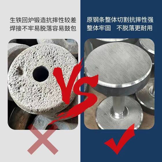 Hengda round head fitness dumbbell PEV pure steel solid cast iron round head fixed rubberized dumbbell gym same style
