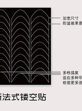 乃悦美甲贴纸法式贴模板
