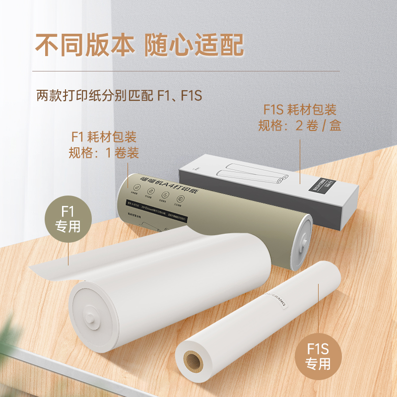 PAPERANG喵喵机官方A4尺寸F1系列专用热敏打印纸