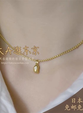 大A逛东京TEN日本代购  水滴镶嵌树叶状吊坠多色可选