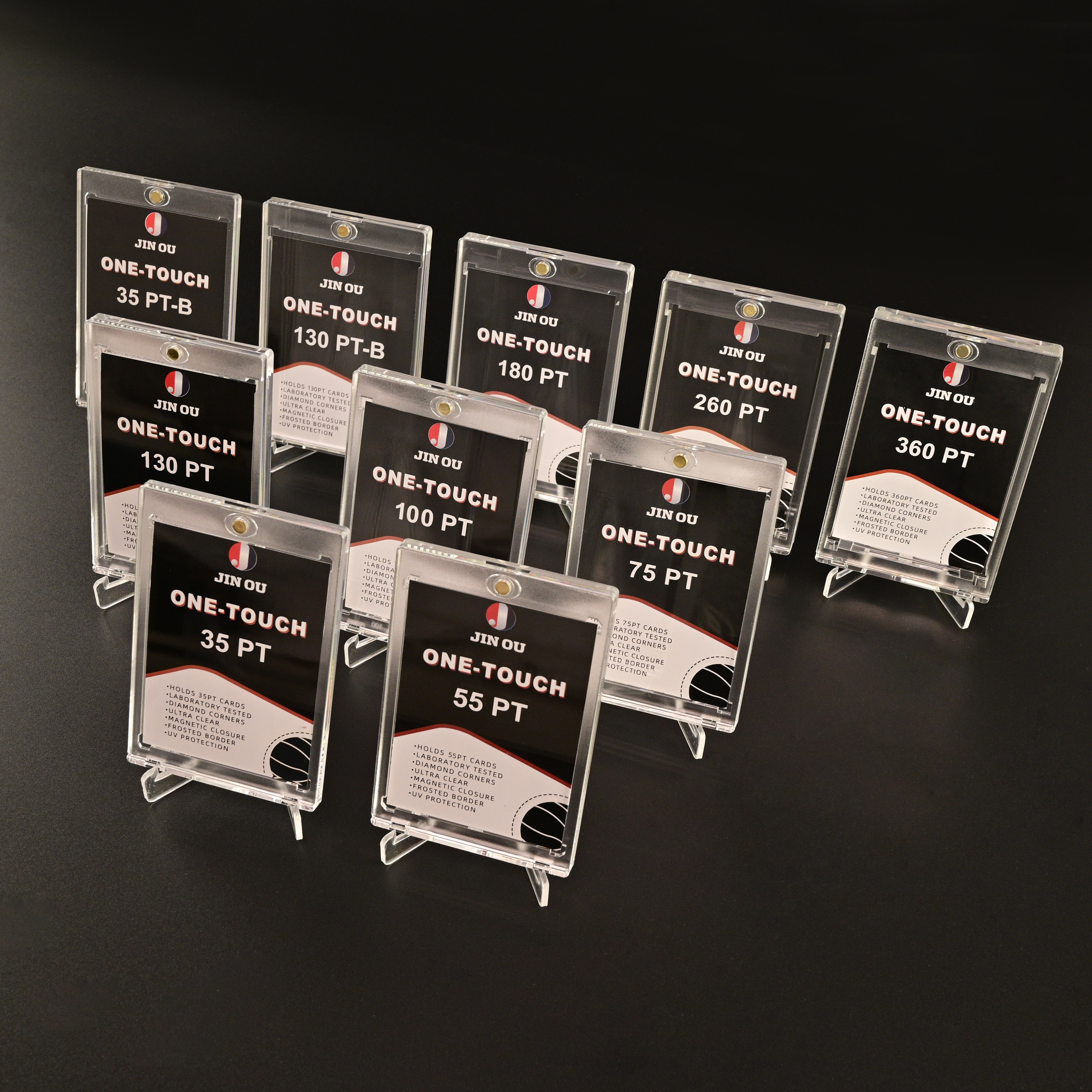 卡砖35PT-360PT高透覆膜强磁防UV球星卡砖 拍立得 万智牌收纳展示 - 图0