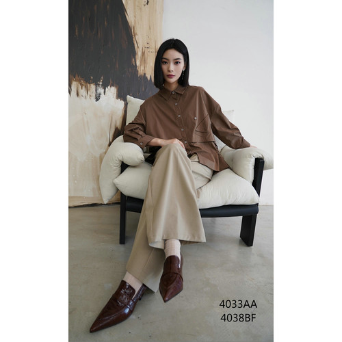 洪秀女 CANDACE 秋冬 新款 女装 4038BF 休闲  百搭 阔腿裤 988 - 图3