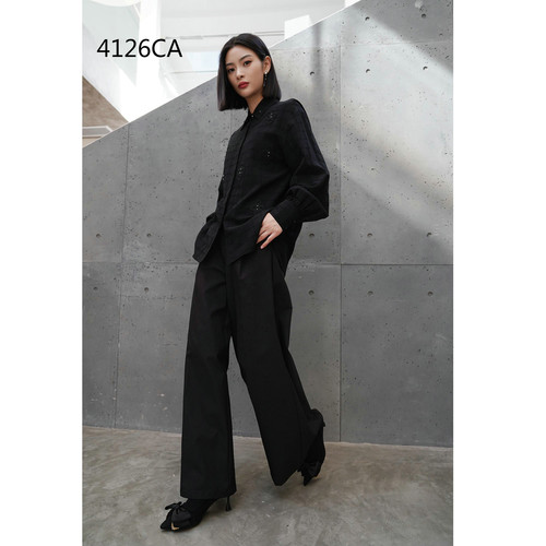 洪秀女 CANDACE 秋冬 新款 女装 4038BF 休闲  百搭 阔腿裤 988 - 图0