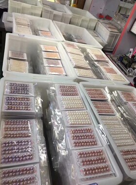 单颗圆形百搭镶嵌天然淡水珍珠