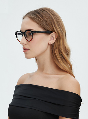 保罗雷朋官网抖音小红书网红同款渐变框素颜平光眼镜高颜值防蓝光