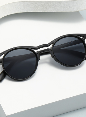 保罗雷朋官网新款个性太阳镜欧美糖果色眼镜百搭外星墨镜女黑色哑