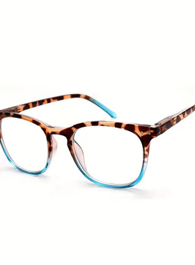 保罗雷朋官网temu跨境爆款老花镜女防蓝光撞色豆花豹纹米钉眼镜高