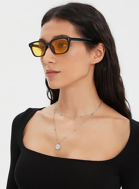 保罗雷朋官网素颜眼镜女浅黄色墨镜网红款ins风防紫外线太阳镜显