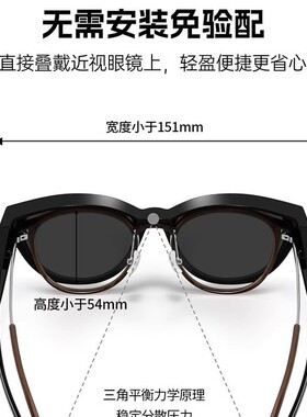 保罗雷朋官网2025新款猫眼墨镜可套近视镜偏光太阳镜女开车专用防