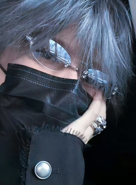 保罗雷朋官网蔡徐坤于适同款眼镜Fur椭圆无框太阳眼镜架男女显脸