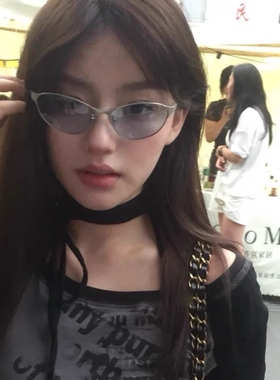 保罗雷朋官网猫眼墨镜女2025新款金属太阳镜高级感浅蓝镜片Y2K未