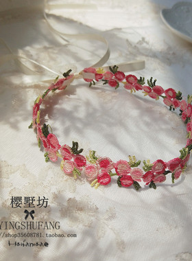 项链韩国超仙樱桃系带choker