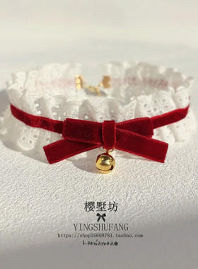 甜美蕾丝女仆项链lolita软妹颈链