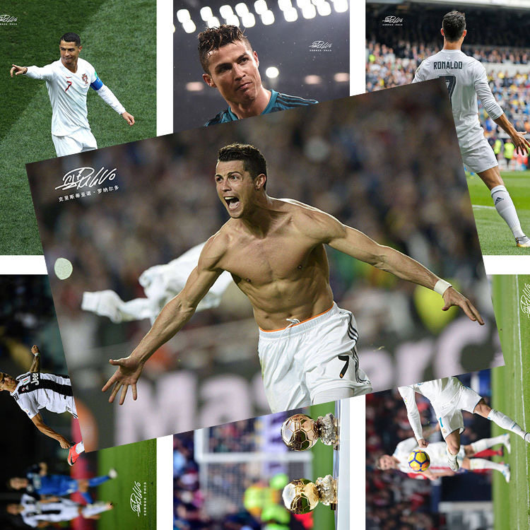 C罗海报罗纳尔多亲笔签名尤文图斯皇马足球周边写真超大高清壁纸,淘宝优惠券,粉丝福利购,淘宝优惠卷