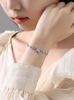 S999足银马上有钱花纯银手链女款