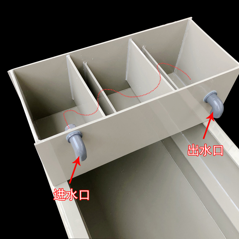 大型观赏鱼缸带上滤盒锦鲤鱼池水箱海鲜池养乌龟池定做PP塑料养殖 - 图1