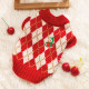 Pet diamond embroidered cherry sweater
