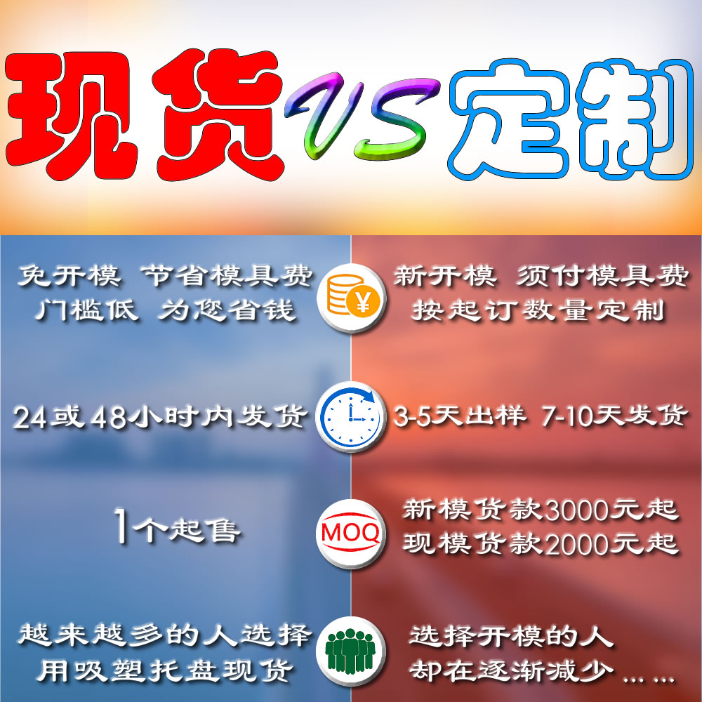 100格圆形透明PET吸塑托盘盒直径20深15可堆叠易收纳D20H15-图1