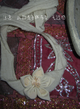 手撕玫瑰花颈带温柔森系气质项链choker系脖颈花手腕花配饰腰带