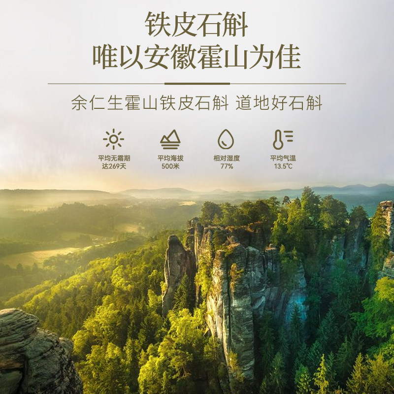 余仁生铁皮50g1级霍山罐装送礼枫斗 余仁生石斛/枫斗