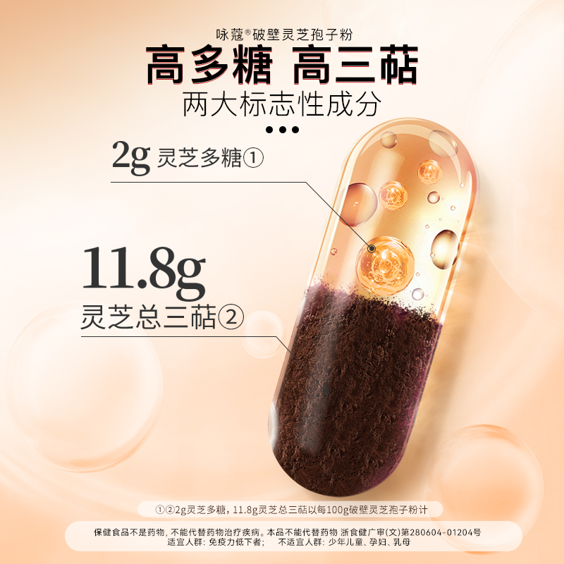 余仁生健康出品咏蔻®破壁灵芝孢子粉正品增强免疫礼盒官方旗舰店