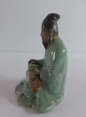 人物石湾公仔苏东坡弹琴工艺品