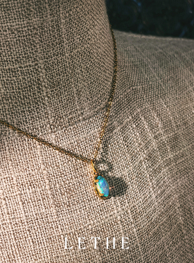 女自然之眼项链复古欧泊优雅百搭