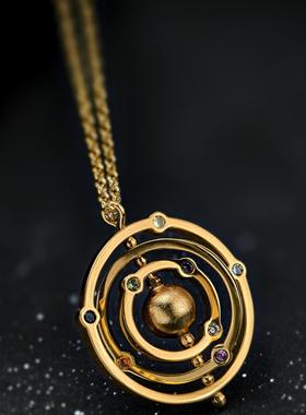 宇宙美学＜幸运星＞项链中古vintage吊坠长款星星幸运星项链