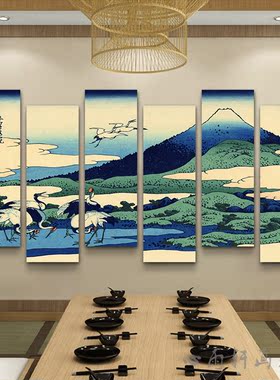 神奈川冲浪里日本浮世绘海浪挂画榻榻米酒店日式壁画客厅装饰画