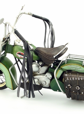 复古铁艺摩托车美国手工创意摆件