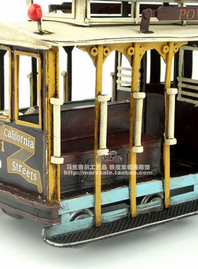 复古风美国加州旧金山电车纪念品