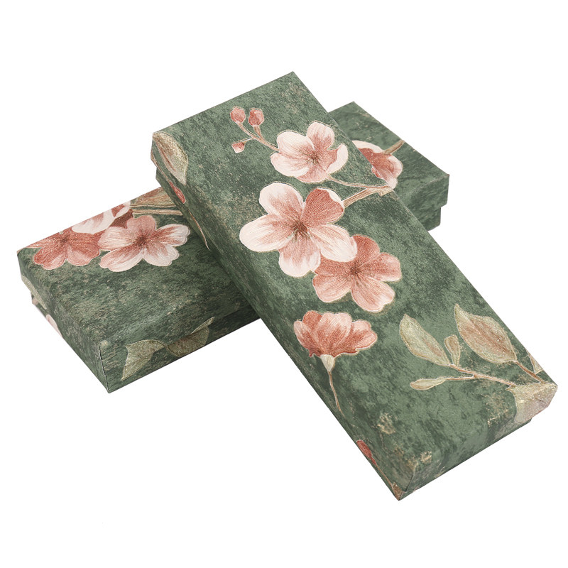 繁花新中式精致礼盒长条礼物包装复古中国风首饰品桃木梳天地盖盒,淘宝优惠券,粉丝福利购,淘宝优惠卷