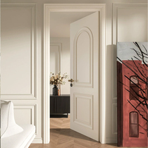 Custom Home Wood Door Room Inner Door Method Cream Wind Baking Lacquered Door Solid Wood Door Bedroom Door Room Door Toilet Door