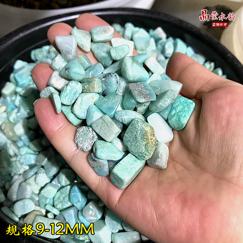 水晶碎石纯天然天河石碎石鱼缸花盆碎石 50克起售-图2