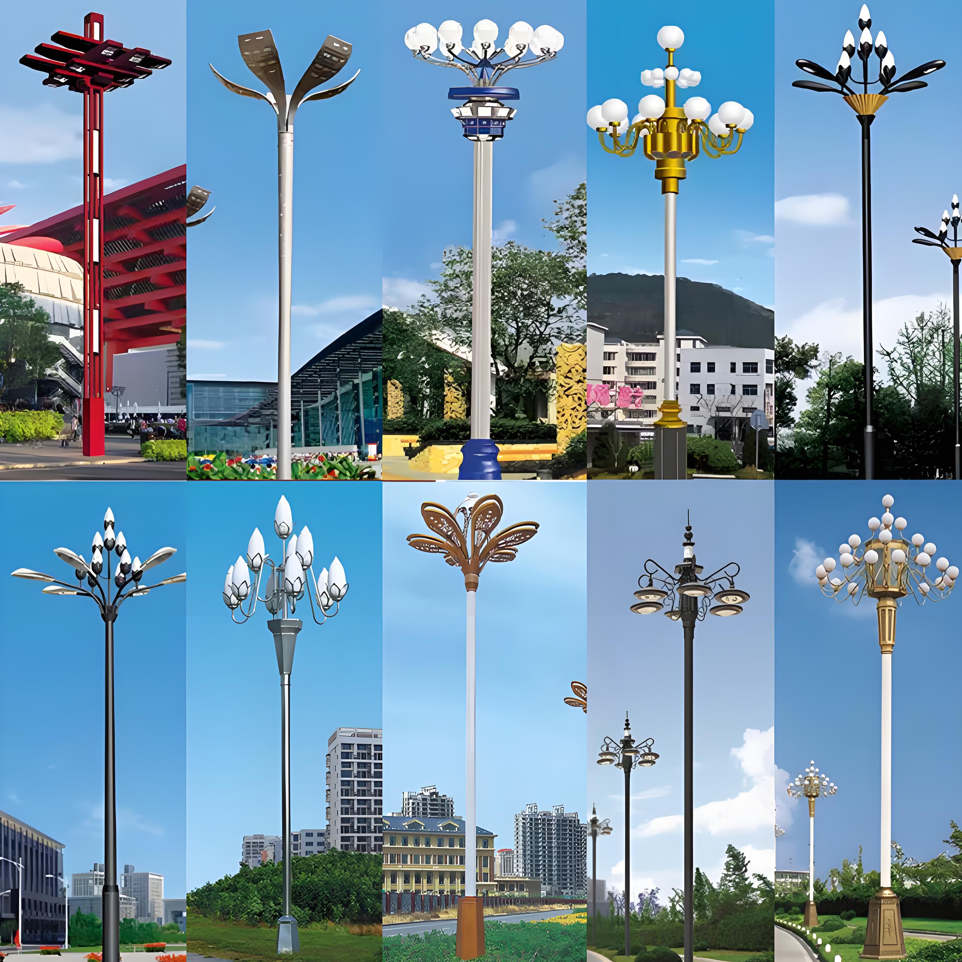 定制大型户外庭院景观灯太阳能路灯市政公园道路灯杆园林高杆灯 - 图3