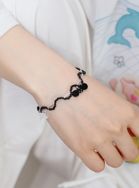 TYAKASHA塔卡沙项链女小众设计黑白串珠2025夏季新款项链首饰女