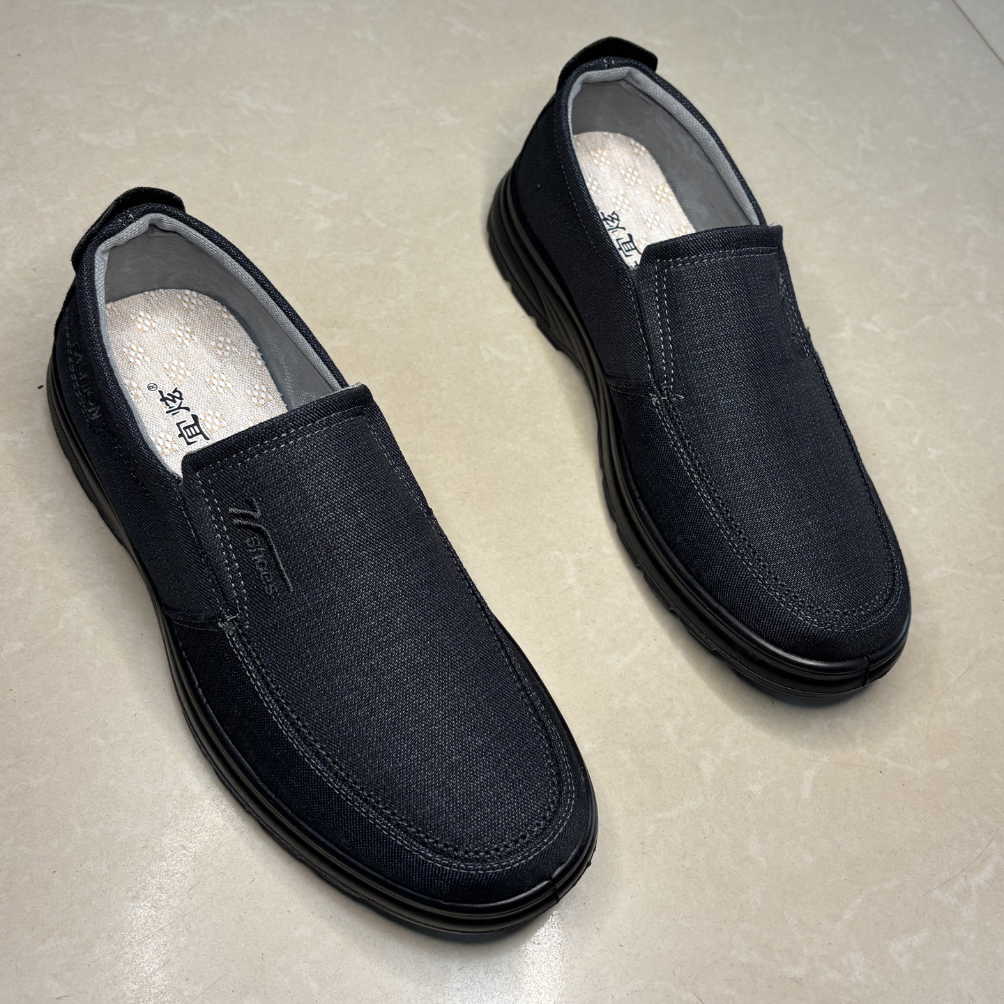 春季老北京布鞋男鞋中老年人男士休闲鞋舒适透气一脚蹬老人爸爸鞋,淘宝优惠券,粉丝福利购,淘宝优惠卷