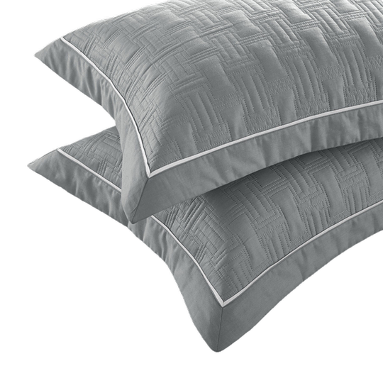 纯棉春秋夹棉枕套一对装网红60S纯色全棉高端酒店加厚新款枕芯套