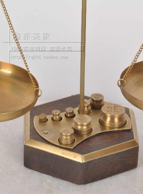 送律师商务礼品 律师事务所办公室书房黄铜公正天平秤装饰摆件