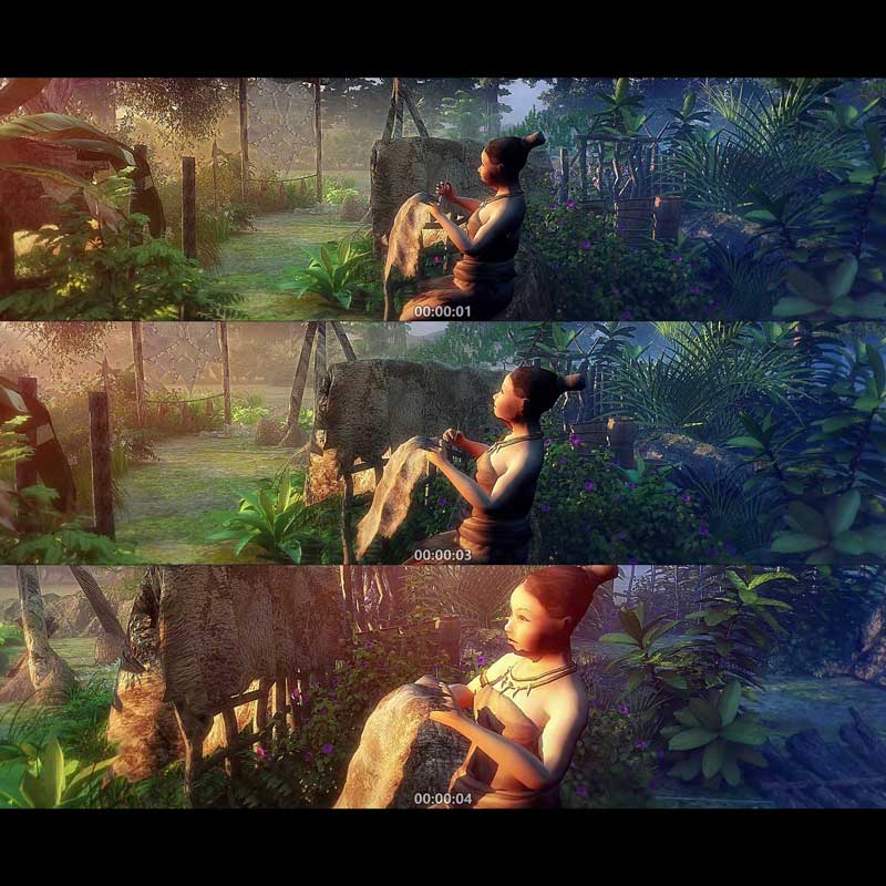 古代原始社会原始部落母系社会织布3D动画三维城市宣传片视频素材 - 图0