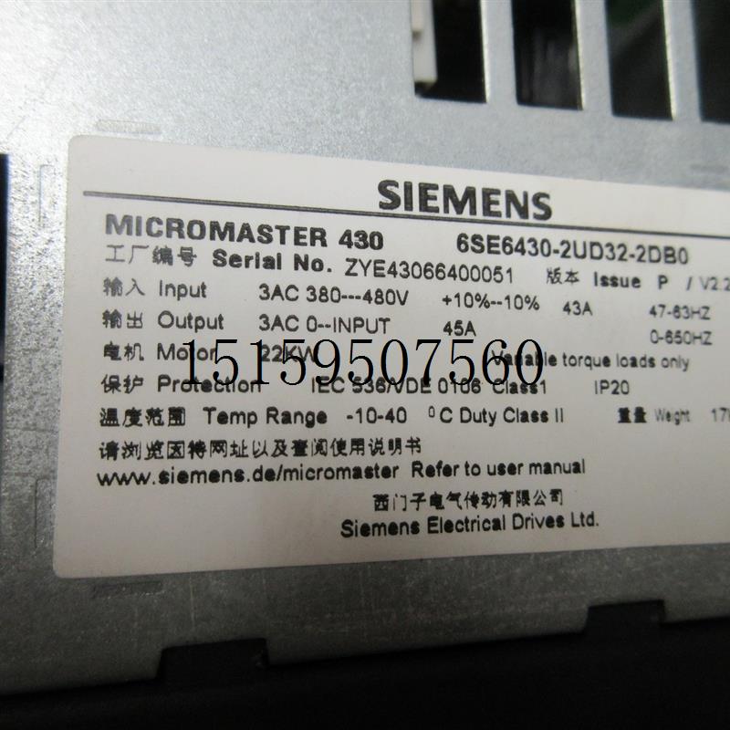 议价** 6SE6430-2UD32-2DB0过机未使用过货现货议价-图0