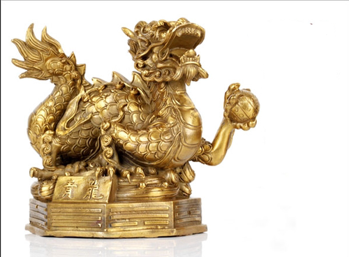 纯铜四大神兽青龙白虎朱雀玄武五福神家居装饰品客厅办公室摆件 - 图0