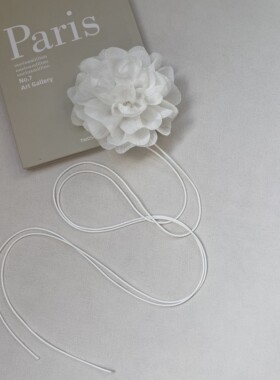 纯白仙女花朵项链choker婚纱礼服摄影配饰