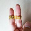 Copper Thimble Needle Hoop Cross Stitch Sewing Tool Ring