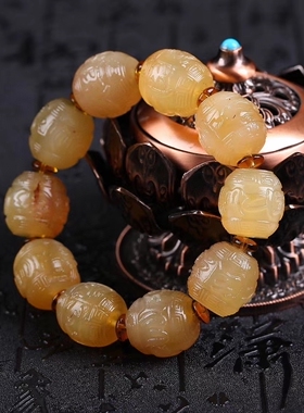 纯天然羊角手串羊角原创