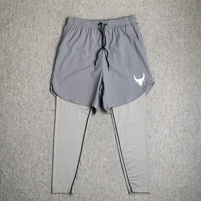 假两件健身运动裤户外训练篮球外穿九分速干跑步透气轻薄男士秋季,淘宝优惠券,粉丝福利购,淘宝优惠卷